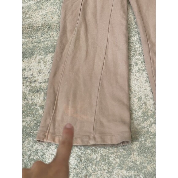 Daily Drills 100% Cotton Size XS/S Womens Wide Leg Tan High Waisted Sweatpants - Picture 3 of 11